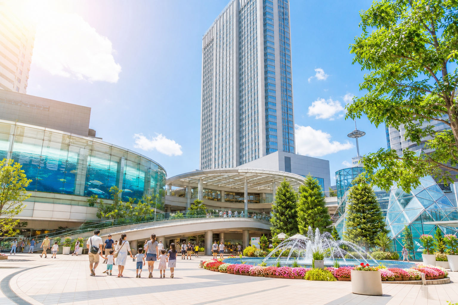 阳光下的 Sunshine City 周边城市娱乐区